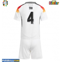 Deutschland Jonathan Tah #4 Heimtrikotsatz Kinder EM 2024 Kurzarm (+ Kurze Hosen)
